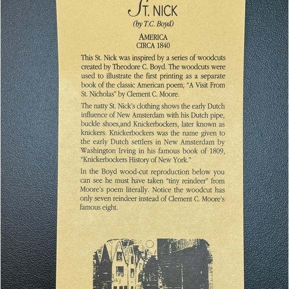 Vtg '93 Christmas Reproductions Memories of Santa Collection Santa Ornament 1840 - Picture 12 of 16